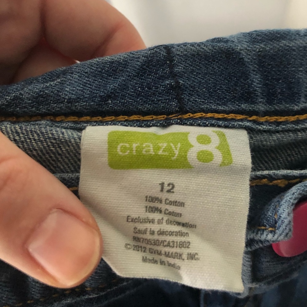 Crazy 8 Jean Skirt and Long Sleeve Outfit 10-12 - Picture 8 of 8